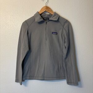Patagonia Womens XS Gray Fleece 1/4 Zip Long Sleeve Pullover Jacket‎ Long Sleeve